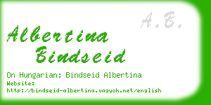 albertina bindseid business card